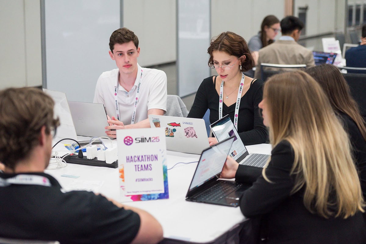 team of people working on a hackathon project
