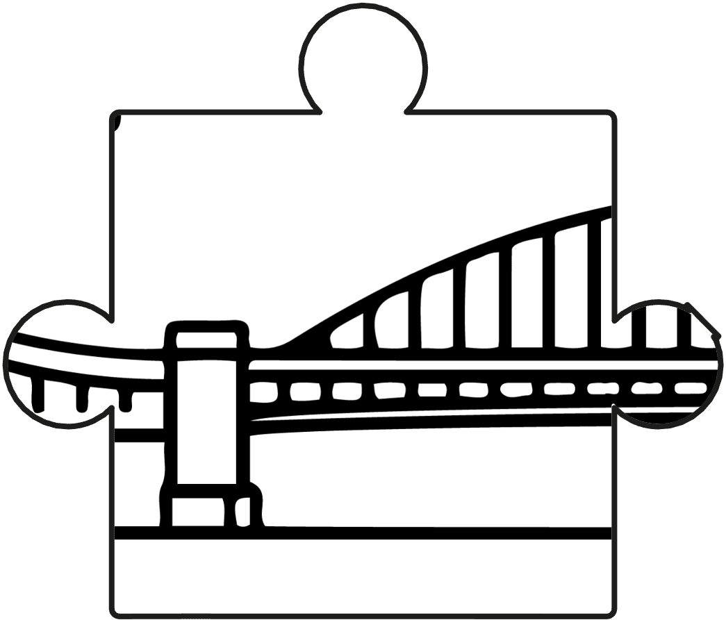 1. Bridge illustration representing medical imaging technology at the SIIM Annual Meeting.