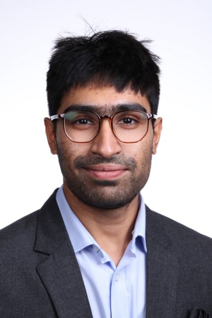 Portrait of Dvij Sharma, BS, attending the SIIM Annual Meeting, showcasing a professional conference setting focused on medical imaging and informatics.